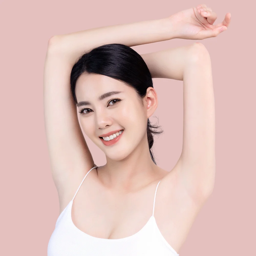 girl showing off her armpits