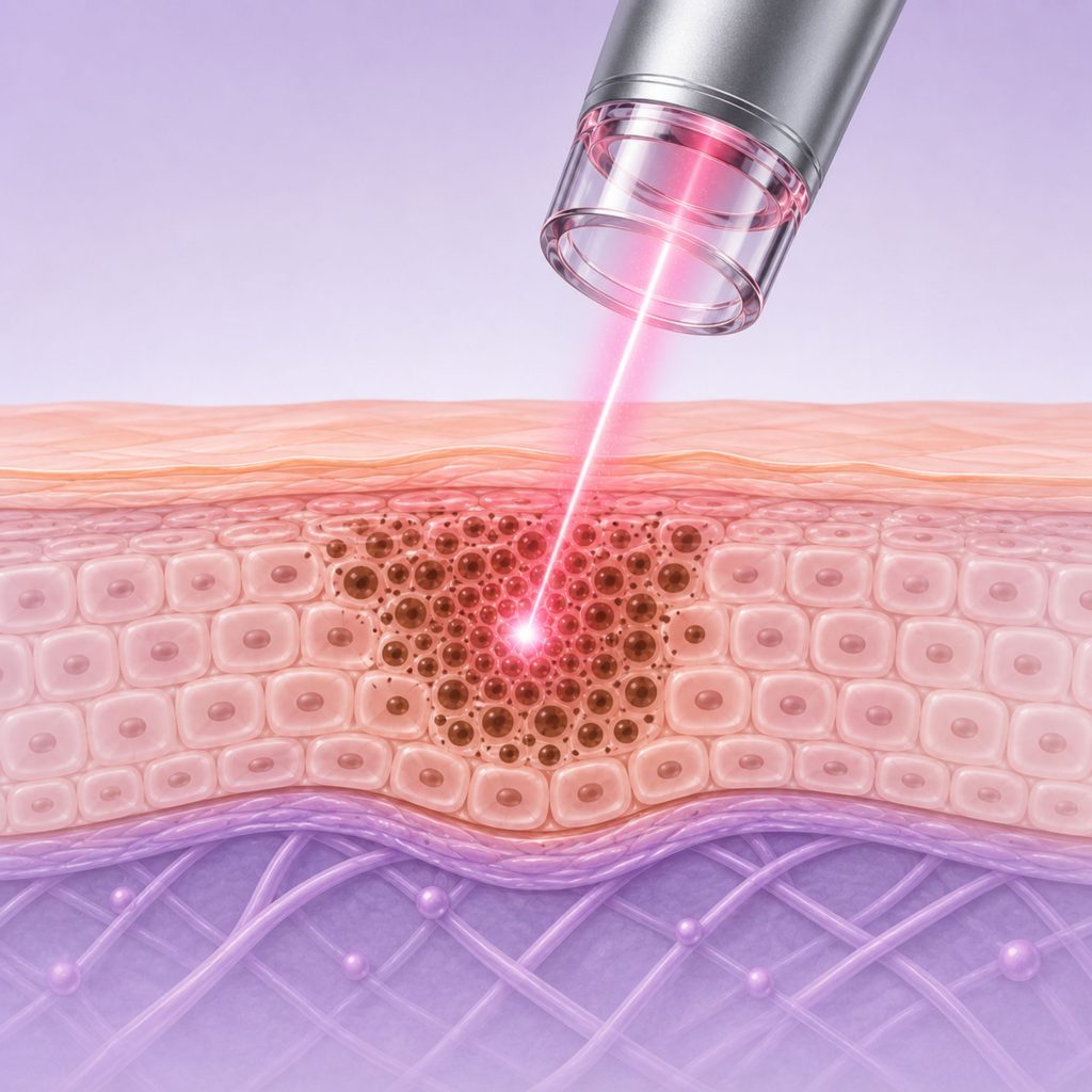 Laser Targets Pigment